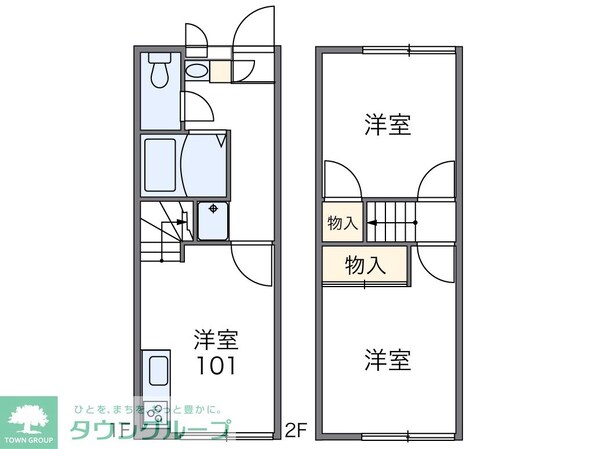 レオパレスURBAN-HILLSの物件間取画像